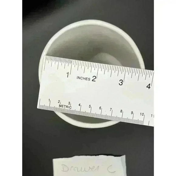 NWOT Christmas X-Mass  White Pot with Gold Snowflakes Demetria Decor Planting - Picture 5 of 7